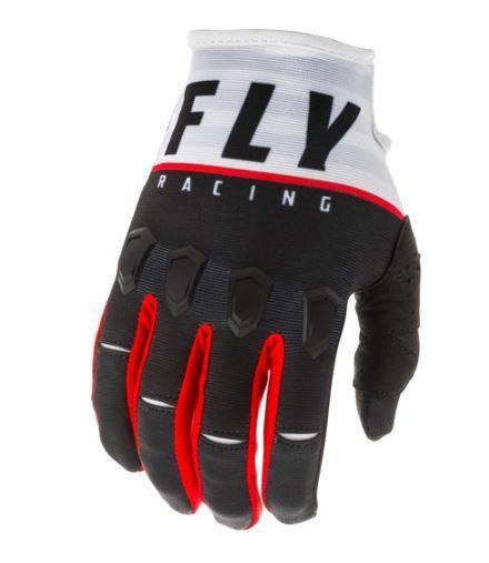 Перчатки FLY RACING KINETIC K120 чёрные/белые/красные (2020)