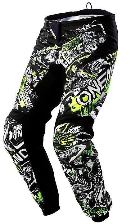 Штаны кроссовые ONEAL ELEMENT ATTACK Black/Green